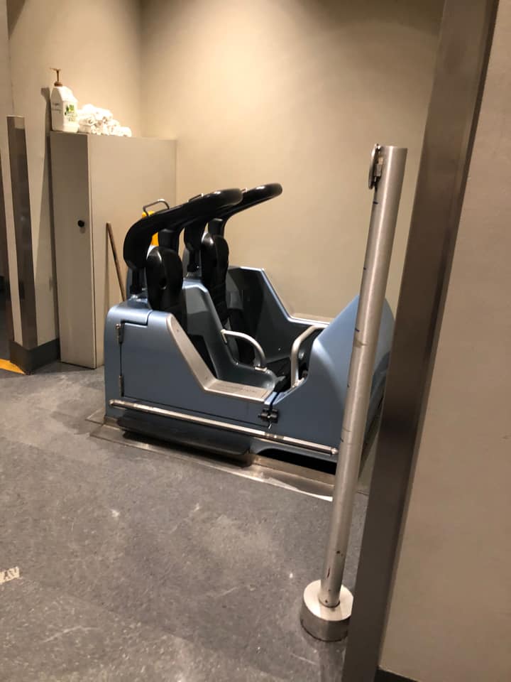 Test car for rock 'n' roller coaster